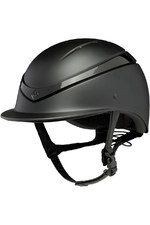 2022 Charles Owen Luna Helmet & Headband - Black Gloss / Black Matt